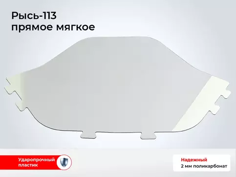 Стекло снегохода Рысь 113 (прямое)