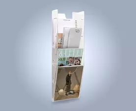 Прозрачный каскад из карманов на 3 отсека