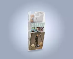 Прозрачный каскад из карманов на 3 отсека