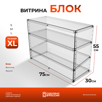 Витрина в форме блока